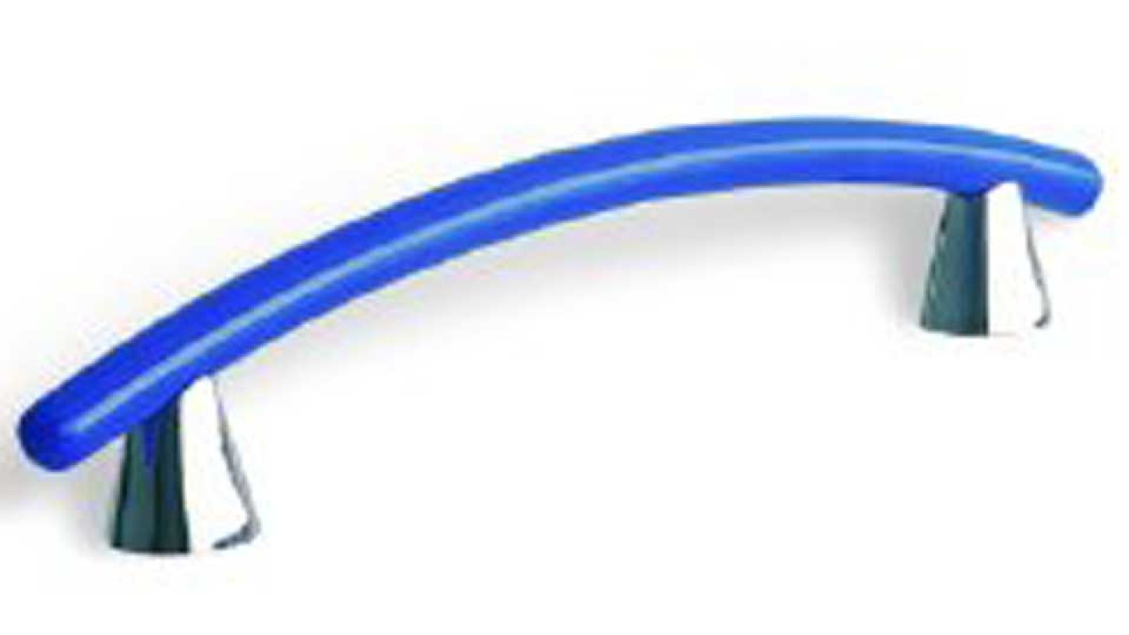 Moebelgriff-und-Unterstellfuesse-Neumuenster-chrom-blau-Kunststoff-laenge-168-385626 Griff+Unterstellfüsse Neumünster Kunststoff marinblau galvanisiert chrom glänzend - 168 mm lang vor weißem Hintergrund