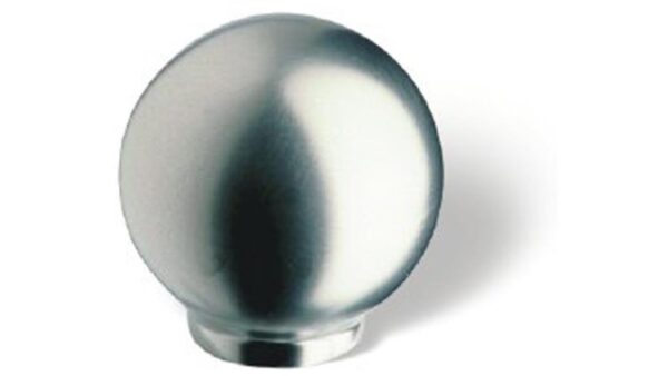 Knopf Alpen Kunststoff nickel matt gebürstet - 29 mm lang vor weißem Hintergrund