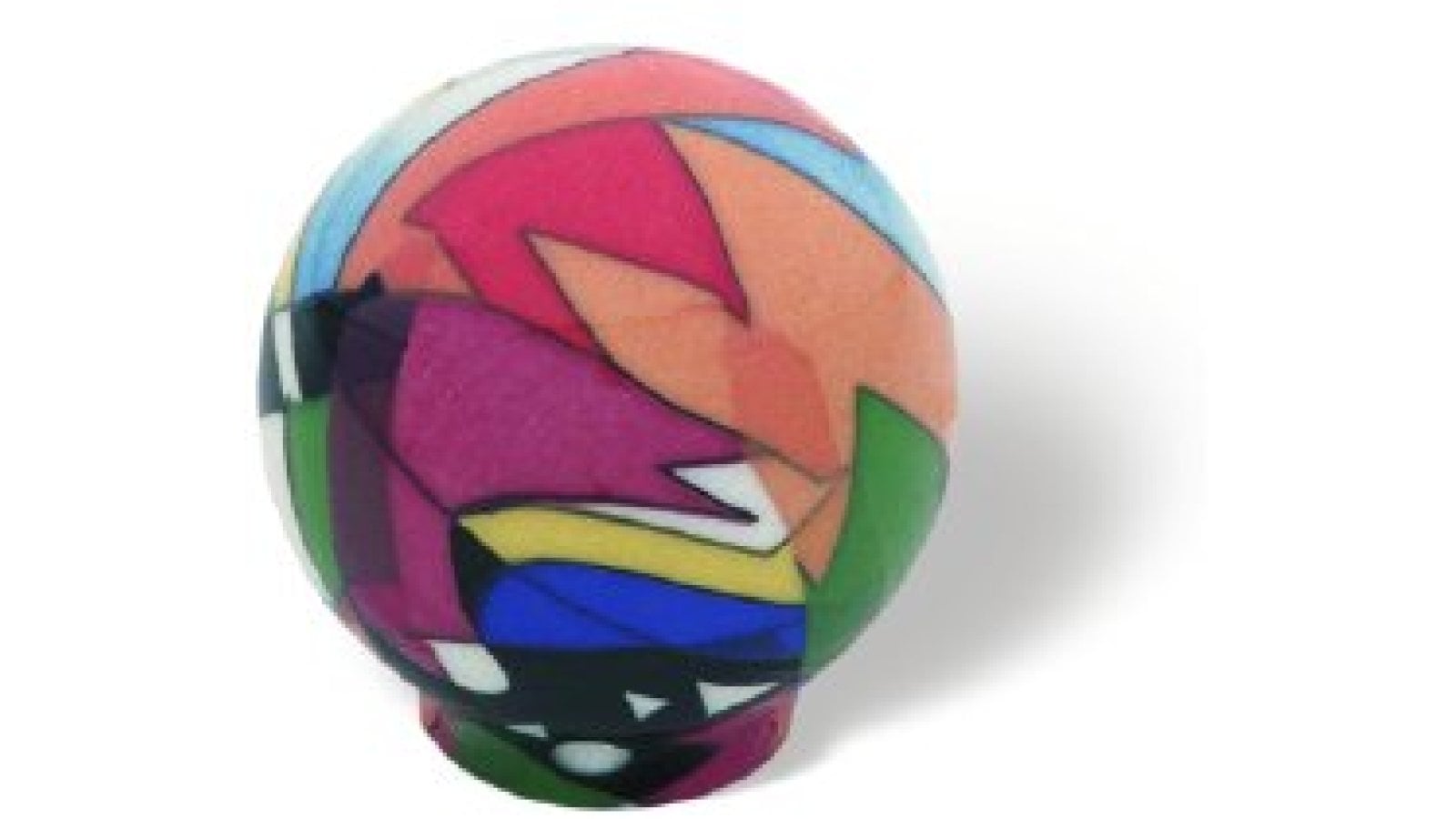 Knopf Alpen Kunststoff bedruckt weiß-grün - 29 mm lang  vor weißem Hintergrund