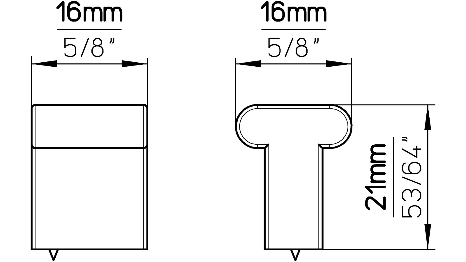 Knopf Babenhausen Druckguss chrom glänzend swarovski® kristalle - 16 mm lang  vor weißem Hintergrund