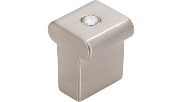Knopf Babenhausen Druckguss vernickelt feingeschliffen swarovski® kristalle - 16 mm lang  vor weißem Hintergrund