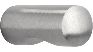 Knopf Bad-Schwartau Edelstahl fein geschliffen - 10 mm lang  vor weißem Hintergrund