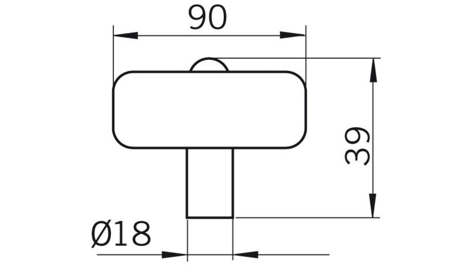 Moebelknopf-Bad-Windsheim-bunt-Holz-laenge-72-551750-technische-zeichnung Knopf Bad-Windsheim Holz bunt - 72 mm lang vor weißem Hintergrund