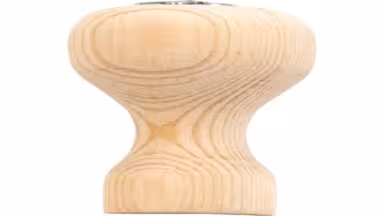Knopf Bad-Wünnenberg Holz - Druckguss kiefer roh altsilberfarbig - 35 mm lang  vor weißem Hintergrund