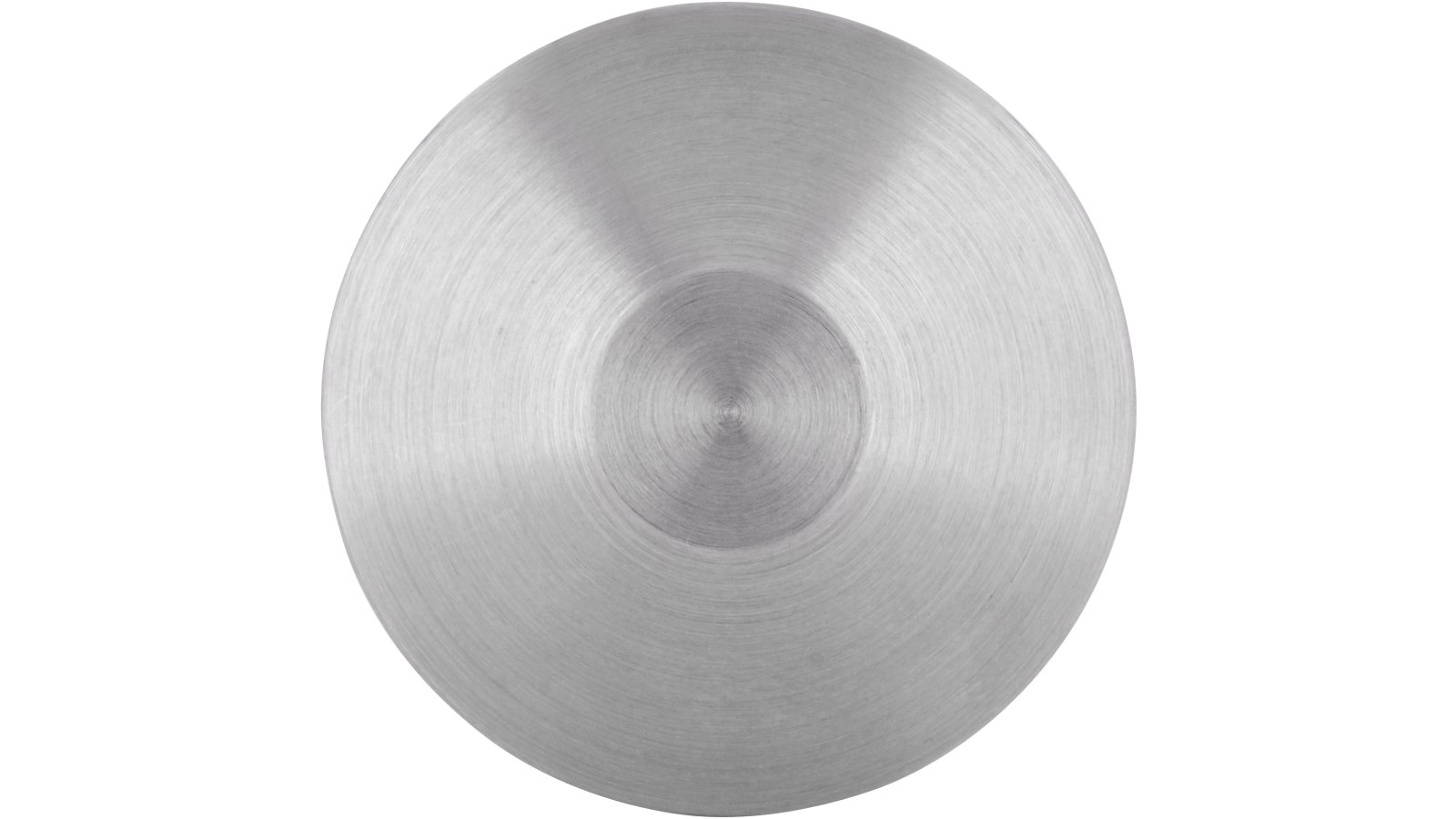 Knopf Bautzen Edelstahl fein geschliffen - 30 mm lang  vor weißem Hintergrund