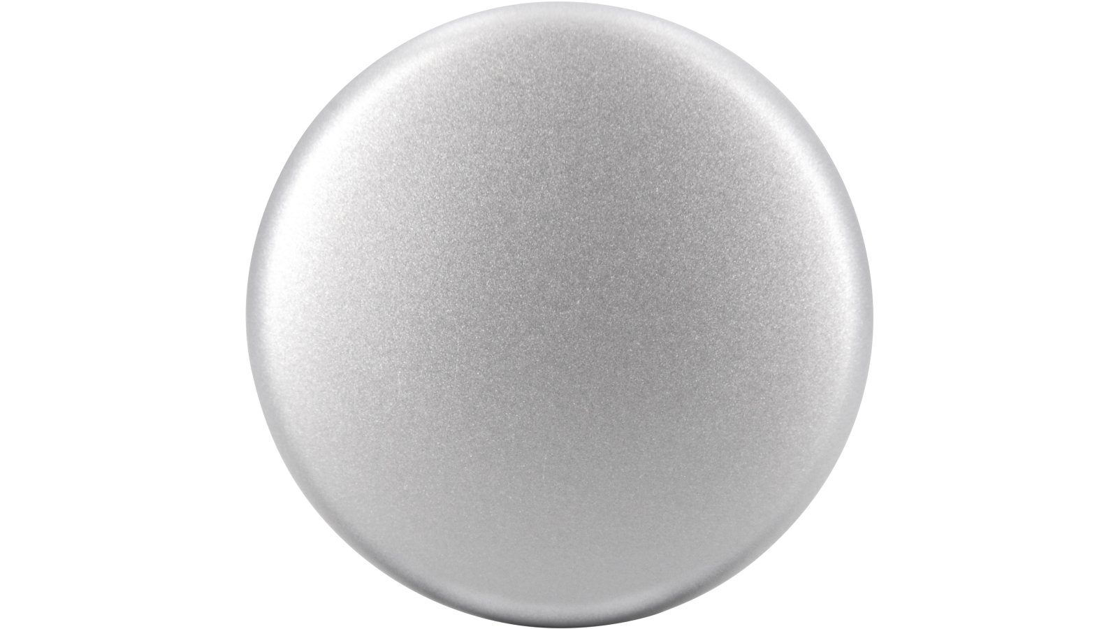 Moebelknopf-Bergisch-Glattbach-weiss-alufarbig-Aluminium-Kunststoff-laenge-25-603010-front Knopf Bergisch-Glattbach Kunststoff weißaluminium - 25 mm lang vor weißem Hintergrund