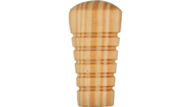 Knopf Bestwig Holz kiefer natur lackiert - 20 mm lang  vor weißem Hintergrund