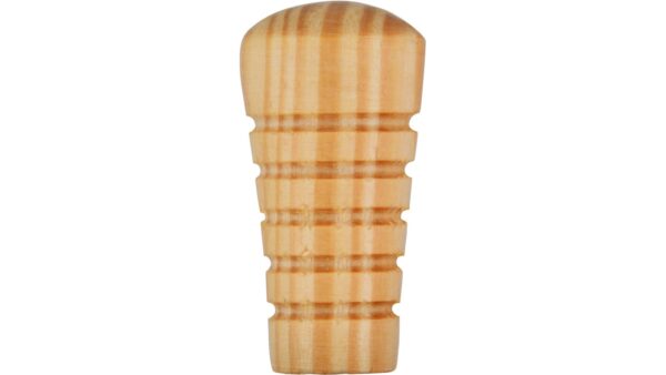 Knopf Bestwig Holz kiefer natur lackiert - 20 mm lang  vor weißem Hintergrund
