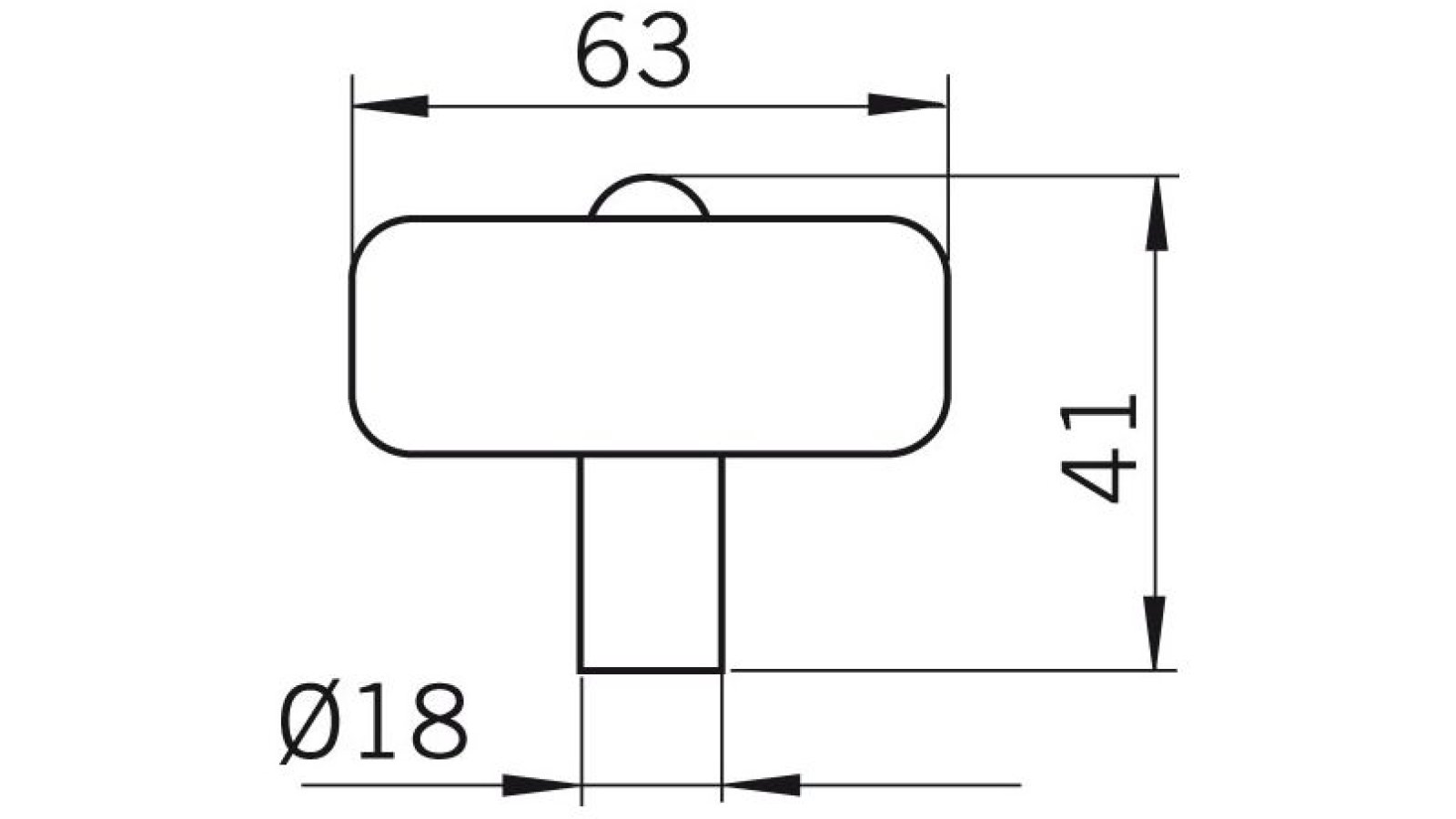 Knopf Bischofsheim Holz bunt - 64 mm lang  vor weißem Hintergrund