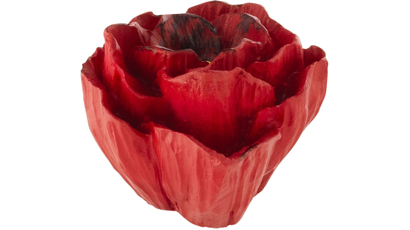 Knopf Bohmte Kunststoff rot - 50 mm lang  vor weißem Hintergrund