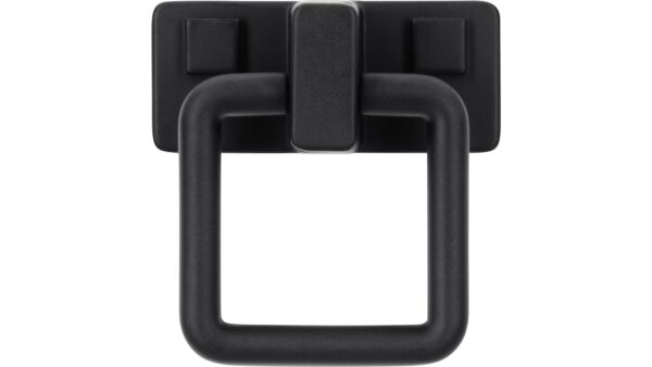Knopf Braunsbedra Druckguss schwarz matt pulverbeschichtet - 51 mm lang  vor weißem Hintergrund
