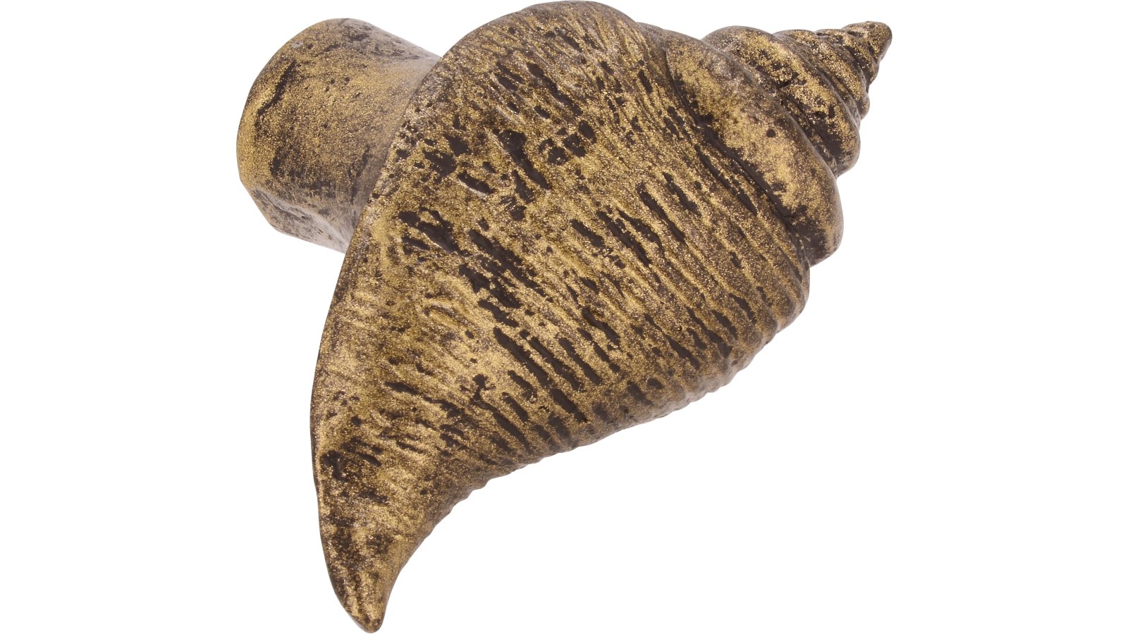 Moebelknopf-Breisach-brueniert-messing-Messing-Kunststoff-laenge-44-605326-seitlich Knopf Breisach Kunststoff altmessingfarbig brüniert - 44 mm lang vor weißem Hintergrund