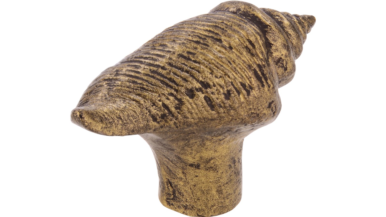 Moebelknopf-Breisach-brueniert-messing-Messing-Kunststoff-laenge-44-605326 Knopf Breisach Kunststoff altmessingfarbig brüniert - 44 mm lang vor weißem Hintergrund