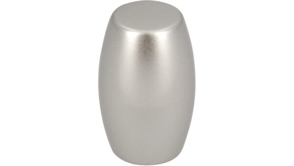 Knopf Cuxhaven Kunststoff nickel - 16 mm lang vor weißem Hintergrund