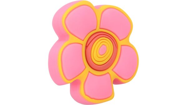 Knopf Dorfen Softmaterial - Metallfuß rosa - 44 mm lang vor weißem Hintergrund