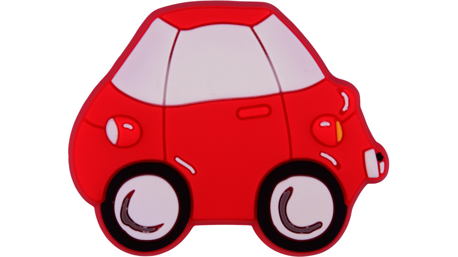 Moebelknopf-Extertal-weiss-rot-Softmaterial-laenge-47-667300-front Knopf Extertal Softmaterial - Metallfuß weiß-rot - 47 mm lang vor weißem Hintergrund