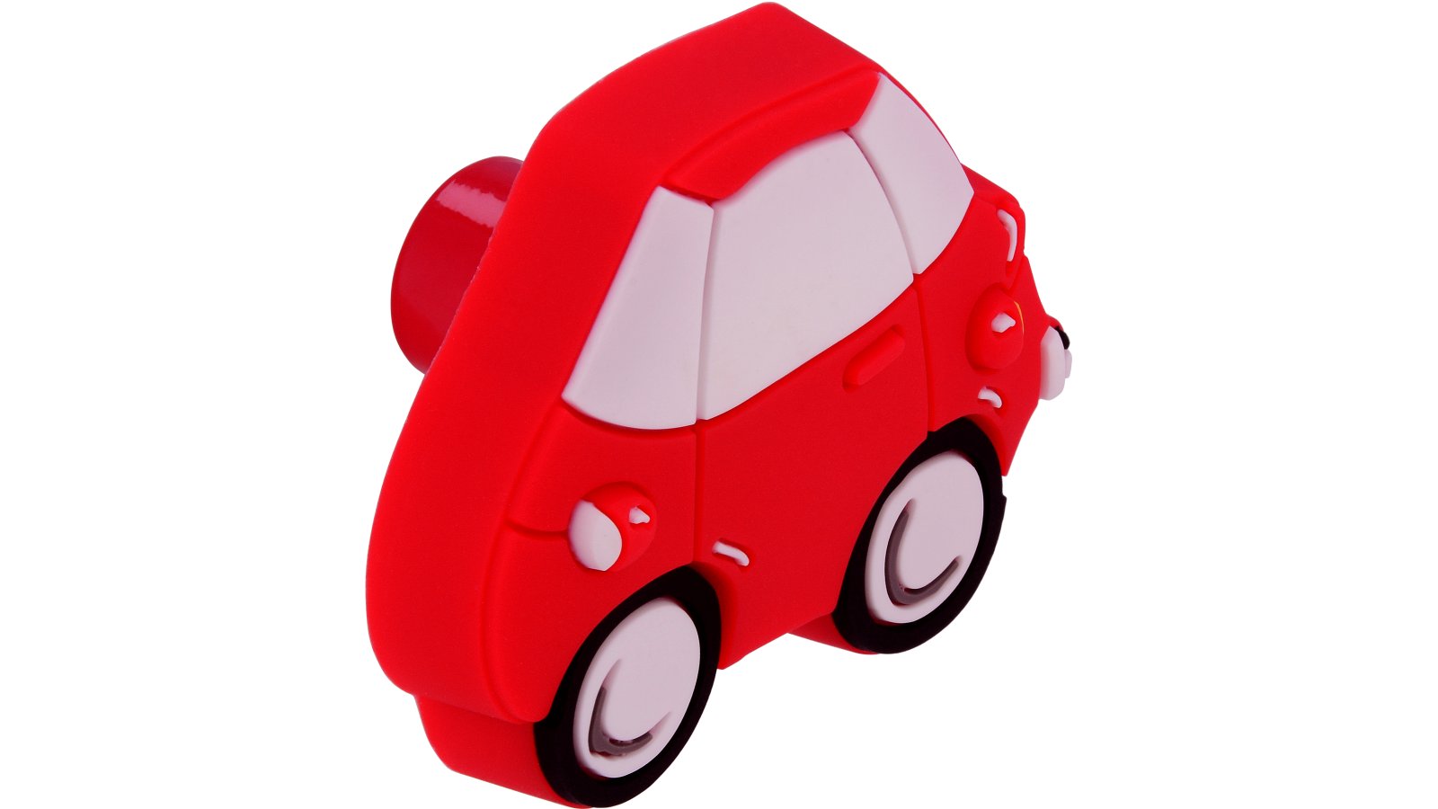 Moebelknopf-Extertal-weiss-rot-Softmaterial-laenge-47-667300-seitlich Knopf Extertal Softmaterial - Metallfuß weiß-rot - 47 mm lang vor weißem Hintergrund