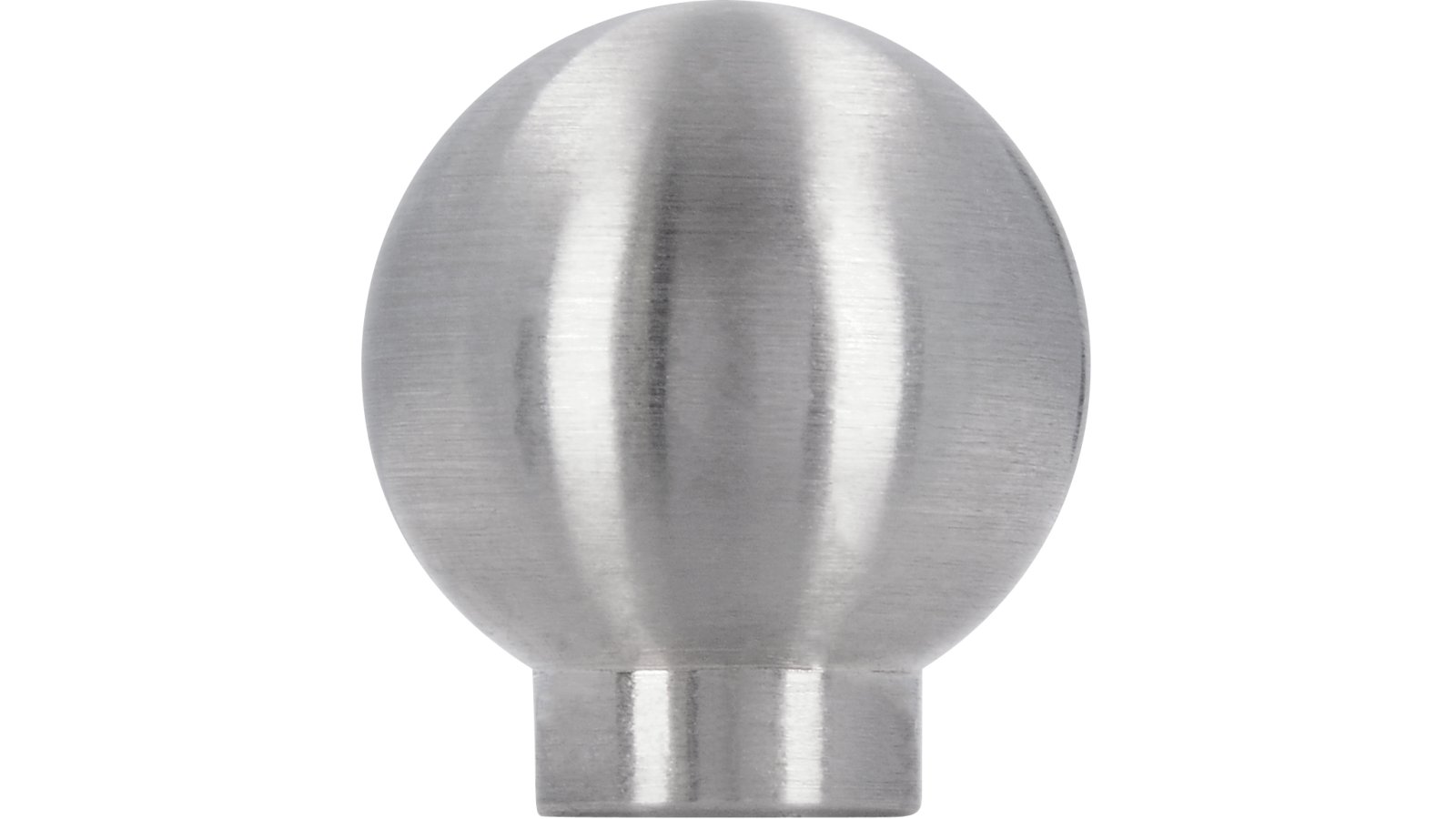 Knopf Freising Edelstahl fein geschliffen - 15 mm lang  vor weißem Hintergrund