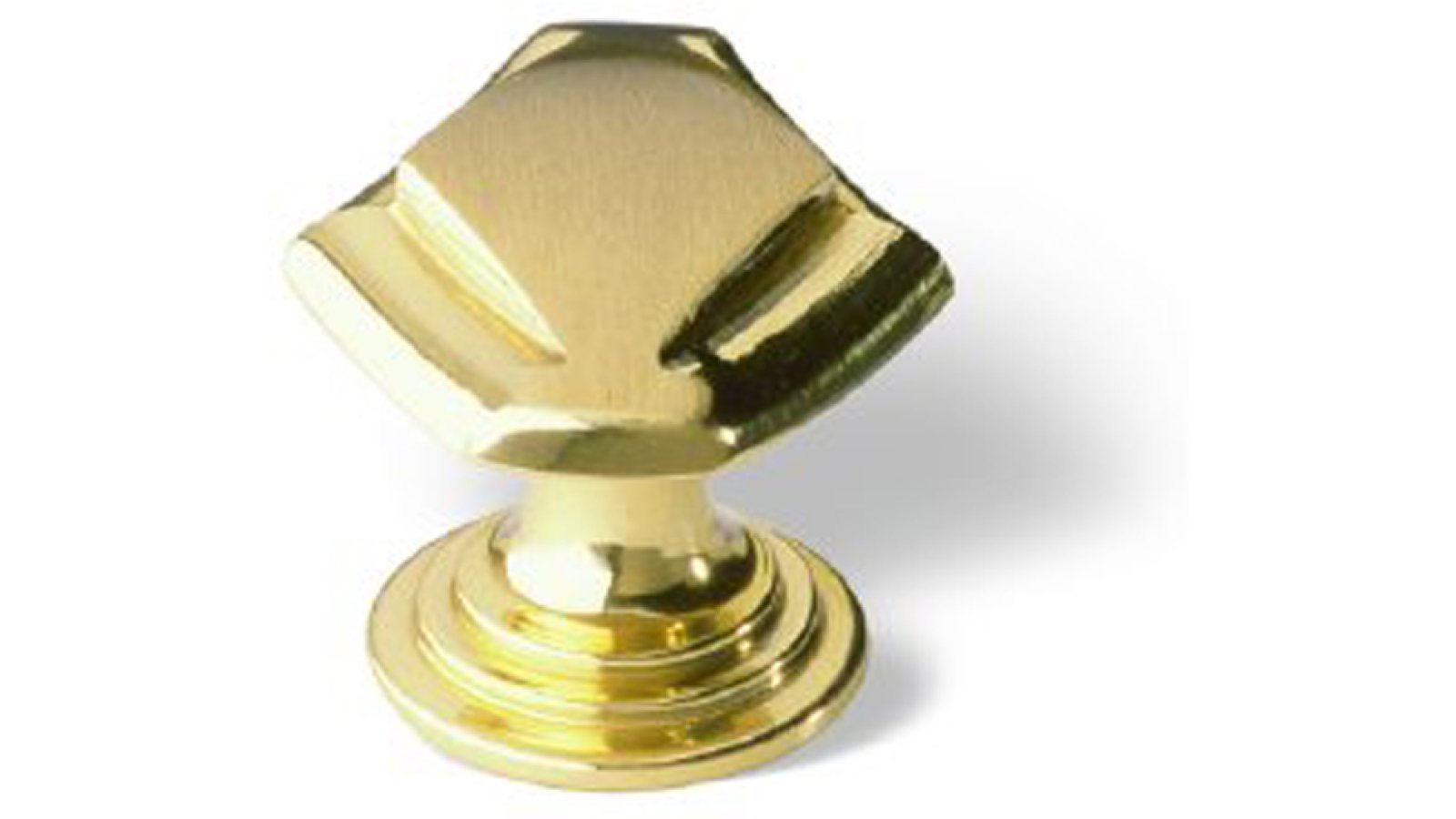 Moebelknopf-Friedrichshafen-messing-Messing-laenge-29-166790 Knopf Friedrichshafen Messing massiv - messing poliert - 29 mm lang vor weißem Hintergrund