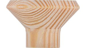 Knopf Friedrichstal Holz kiefer roh - 35 mm lang  vor weißem Hintergrund