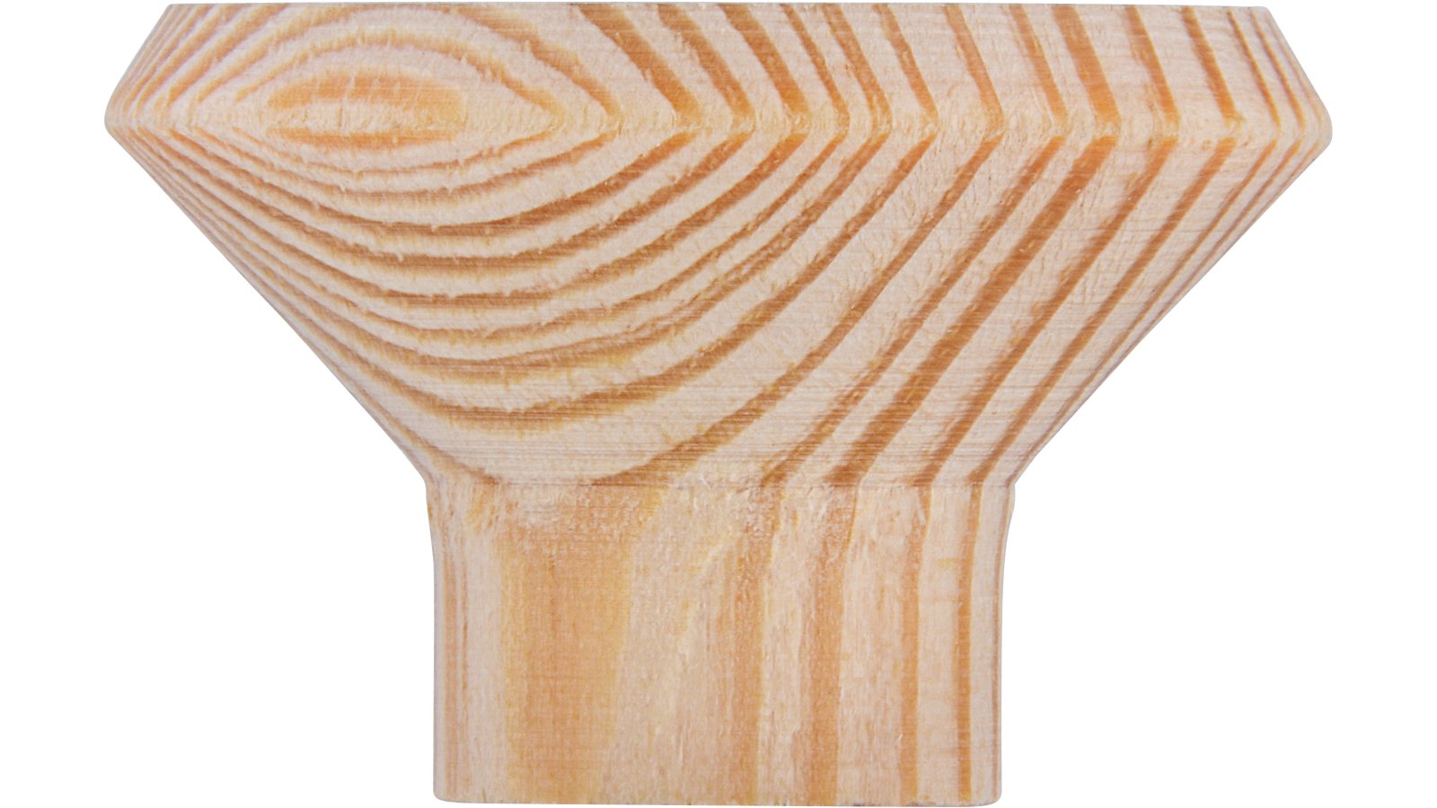 Knopf Friedrichstal Holz kiefer roh - 35 mm lang  vor weißem Hintergrund