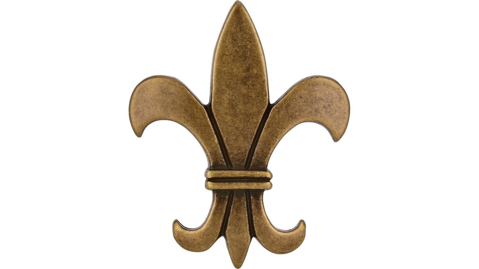 Moebelknopf-Fuerstenfeldbruck-brueniert-messing-Messing-Zinkdruckguss-laenge-48-427386-front Knopf Fürstenfeldbruck Druckguss altmessingfarbig brüniert getrommelt - 48 mm lang vor weißem Hintergrund