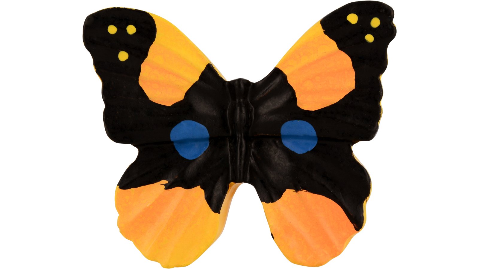 Moebelknopf-Fuessen-bunt-Kunststoff-laenge-38-597488-front Knopf Füssen Kunststoff bunt - 38 mm lang vor weißem Hintergrund