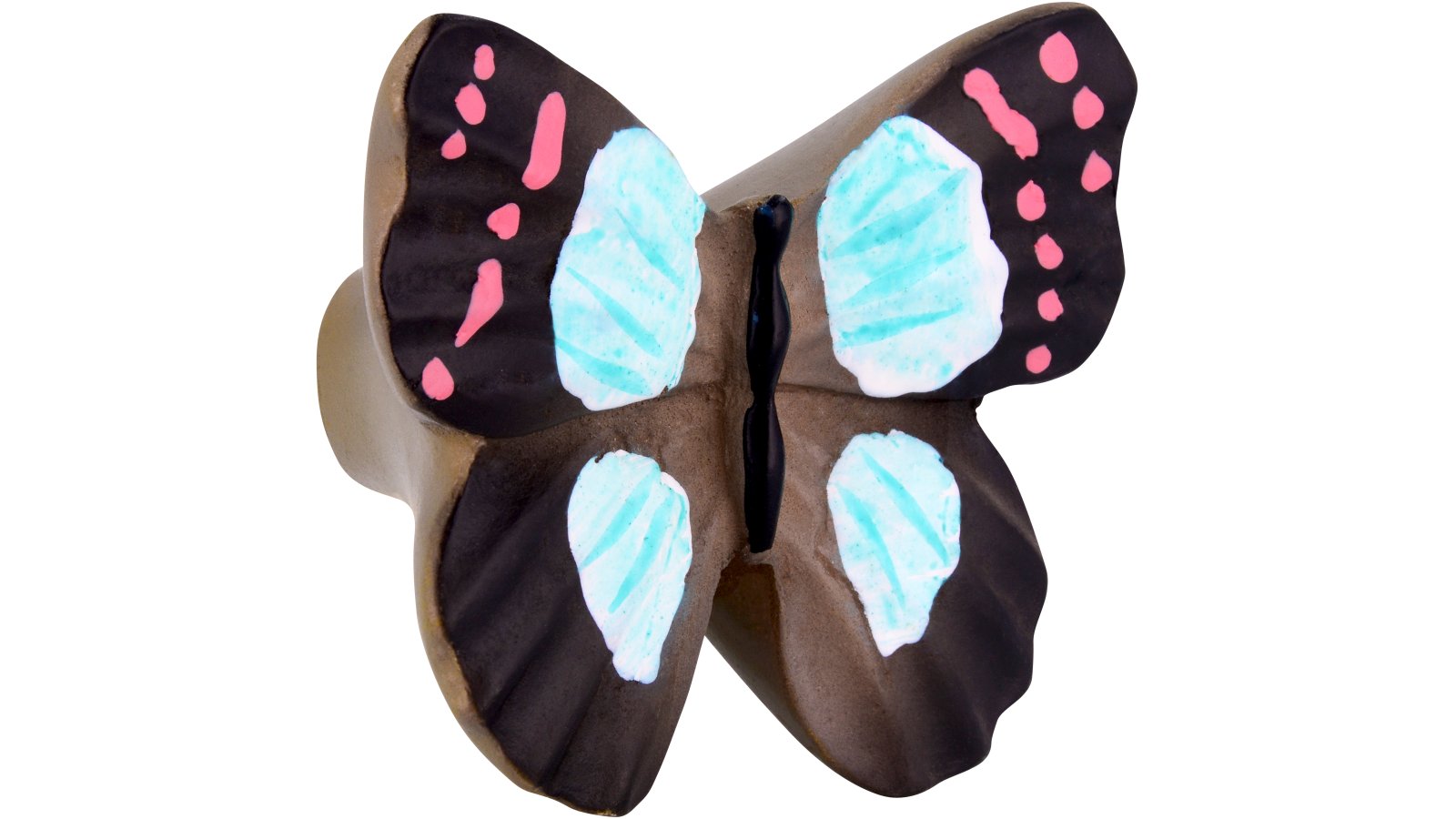 Moebelknopf-Fuessen-bunt-Kunststoff-laenge-38-597536 Knopf Füssen Kunststoff bunt - 38 mm lang vor weißem Hintergrund