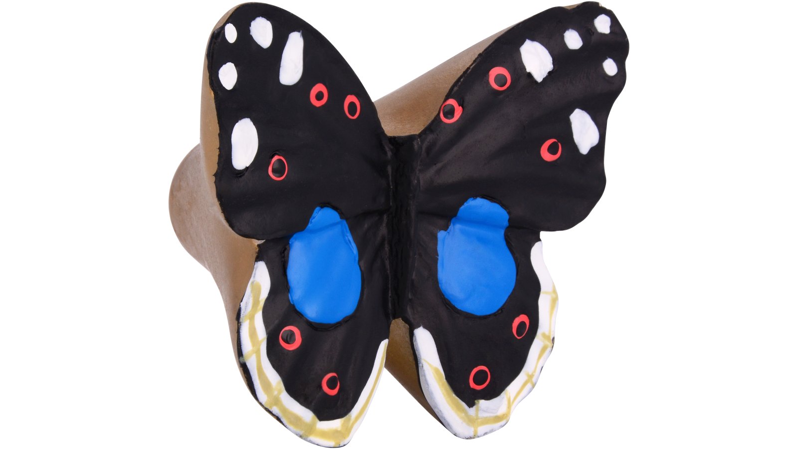 Moebelknopf-Fuessen-bunt-Kunststoff-laenge-38-598124 Knopf Füssen Kunststoff bunt - 38 mm lang vor weißem Hintergrund