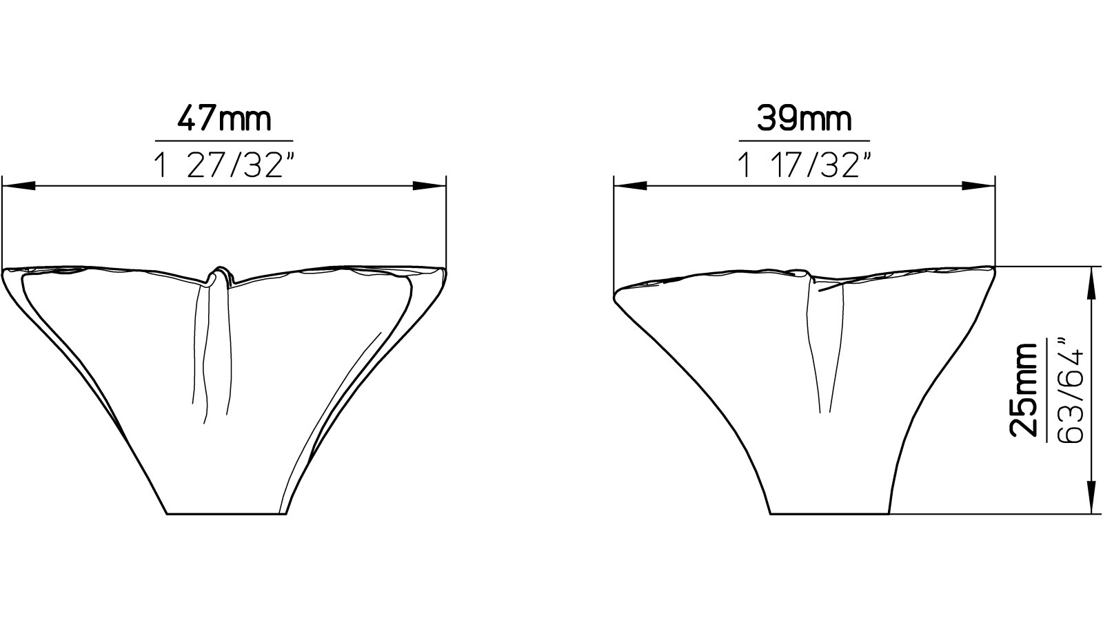Knopf Füssen Kunststoff bunt - 39 mm lang  vor weißem Hintergrund