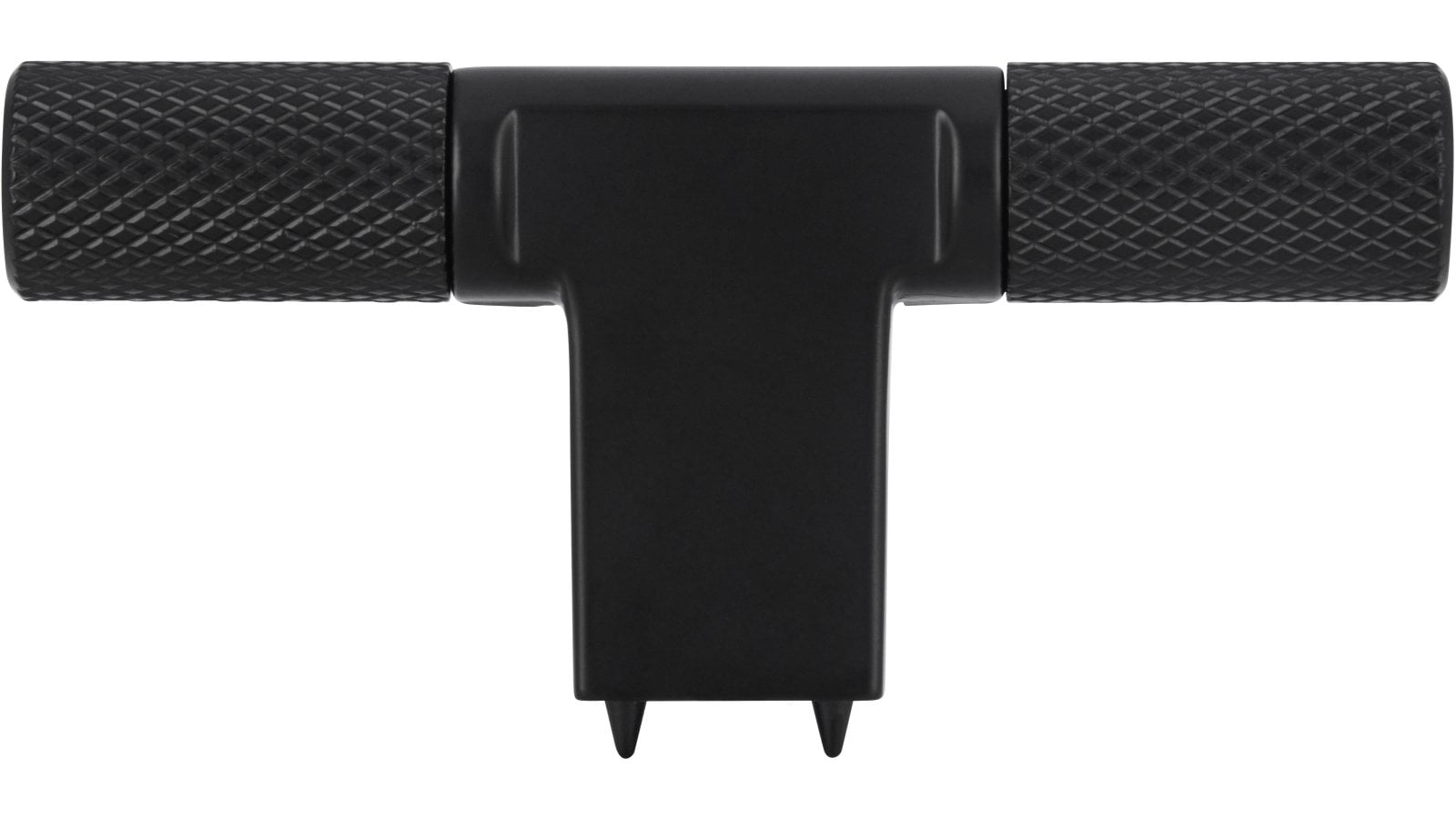 Knopf Gaimersheim Druckguss - Aluminium schwarz matt pulverbeschichtet - 72 mm lang  vor weißem Hintergrund