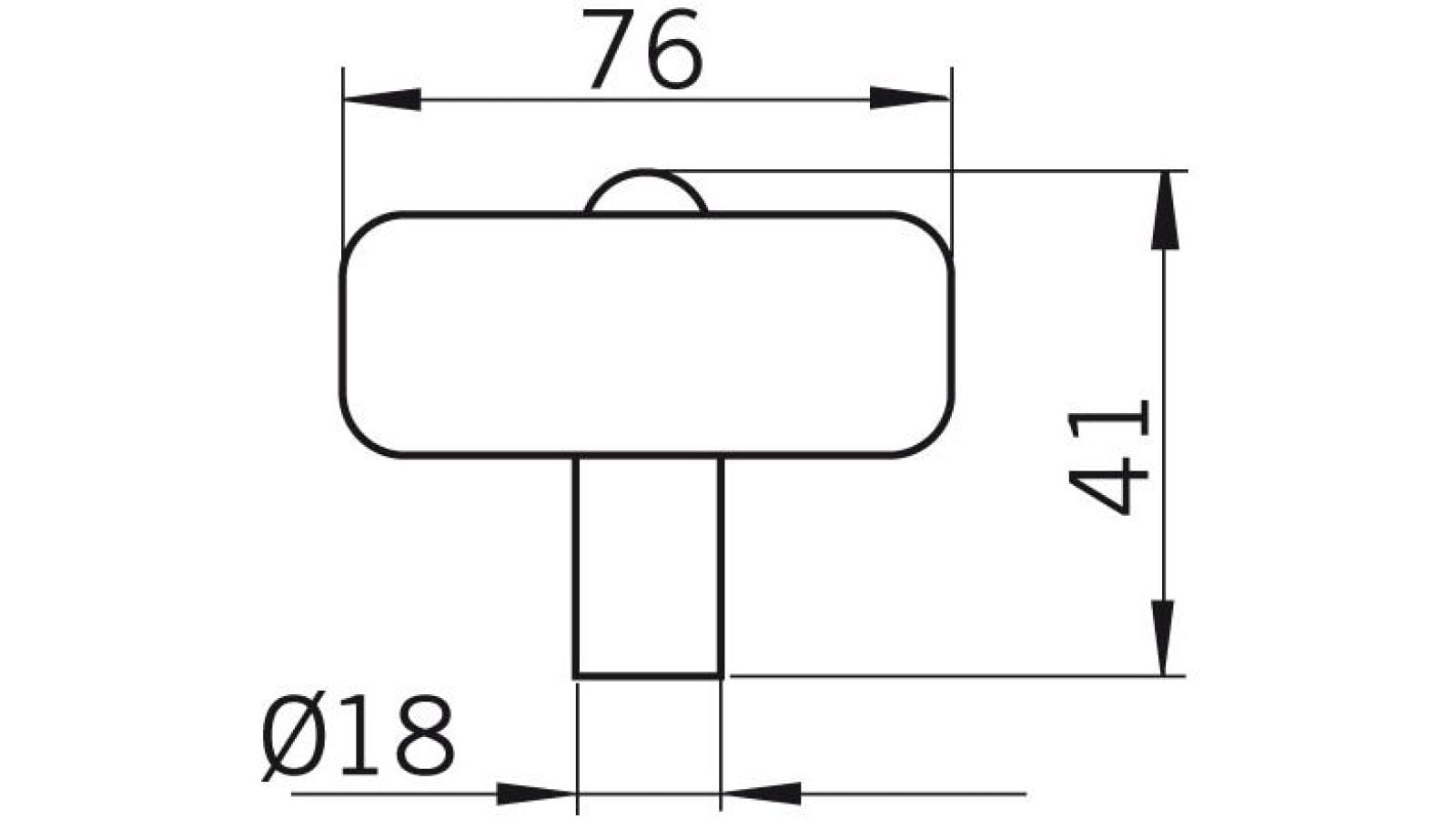 Knopf Glückstadt Holz bunt - 75 mm lang  vor weißem Hintergrund