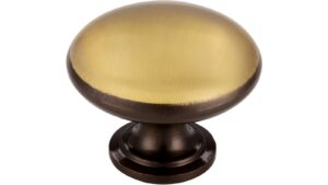 Knopf Göttingen Messing brüniert - 31 mm lang  vor weißem Hintergrund