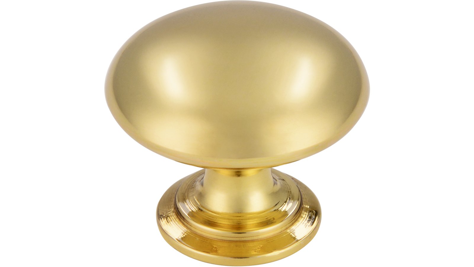 Knopf Göttingen Messing poliert - 24 mm lang  vor weißem Hintergrund