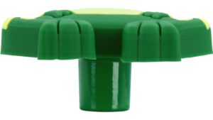 Moebelknopf-Grossefehn-gruen-Softmaterial-laenge-50-668624-stehend Knopf Großefehn Softmaterial - Metallfuß grün - 50 mm lang vor weißem Hintergrund