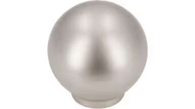 Knopf Hamm Kunststoff nickel - 29 mm lang vor weißem Hintergrund