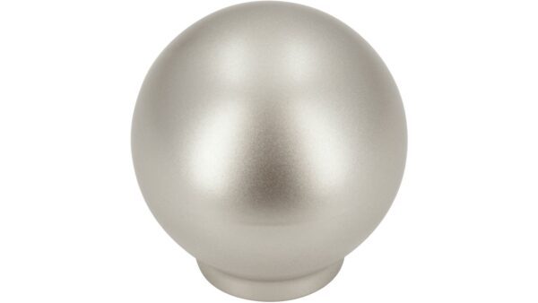 Knopf Hamm Kunststoff nickel - 29 mm lang vor weißem Hintergrund