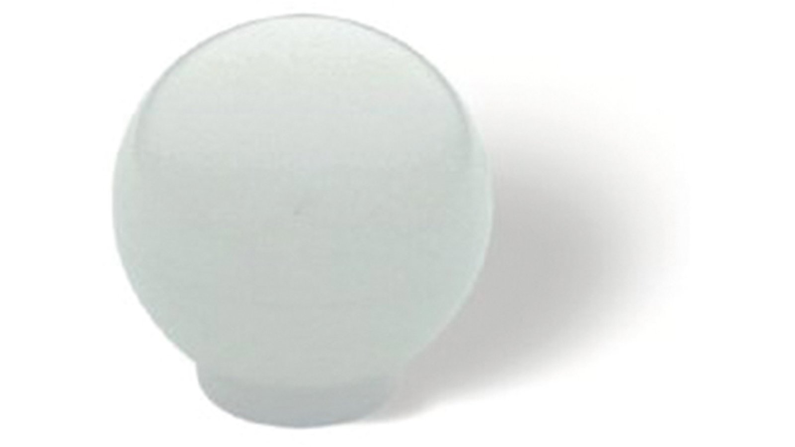 Knopf Hamm Kunststoff weiß - 25 mm lang  vor weißem Hintergrund