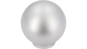 Knopf Hamm Kunststoff weißaluminium - 34 mm lang  vor weißem Hintergrund