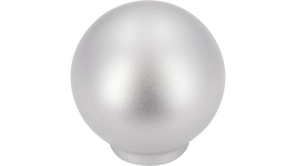 Knopf Hamm Kunststoff weißaluminium - 34 mm lang vor weißem Hintergrund