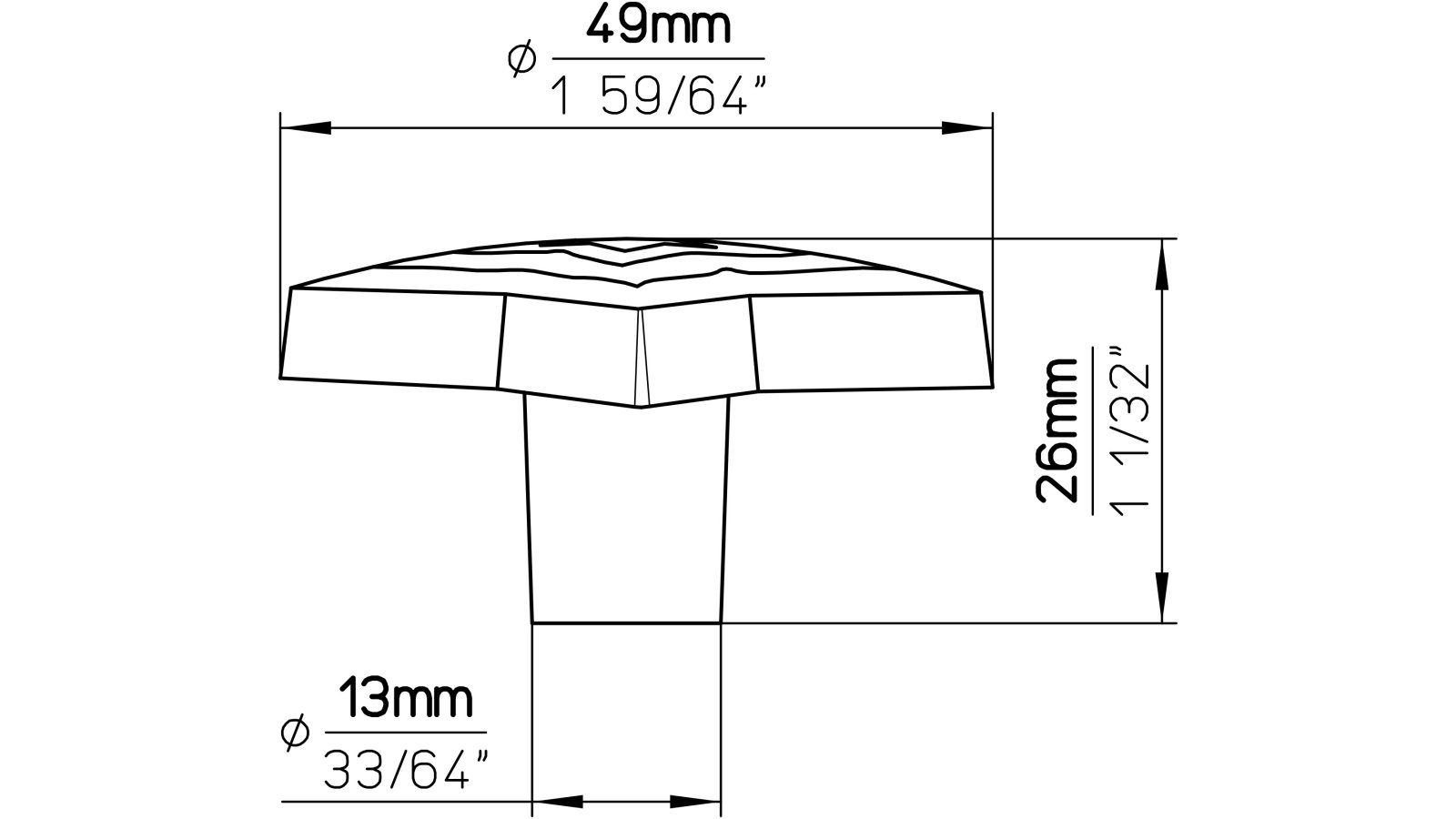 Knopf Hatten Softmaterial - Metallfuß blau-bunt - 49 mm lang  vor weißem Hintergrund