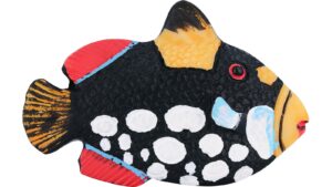 Knopf Jever Kunststoff bunt - 60 mm lang  vor weißem Hintergrund