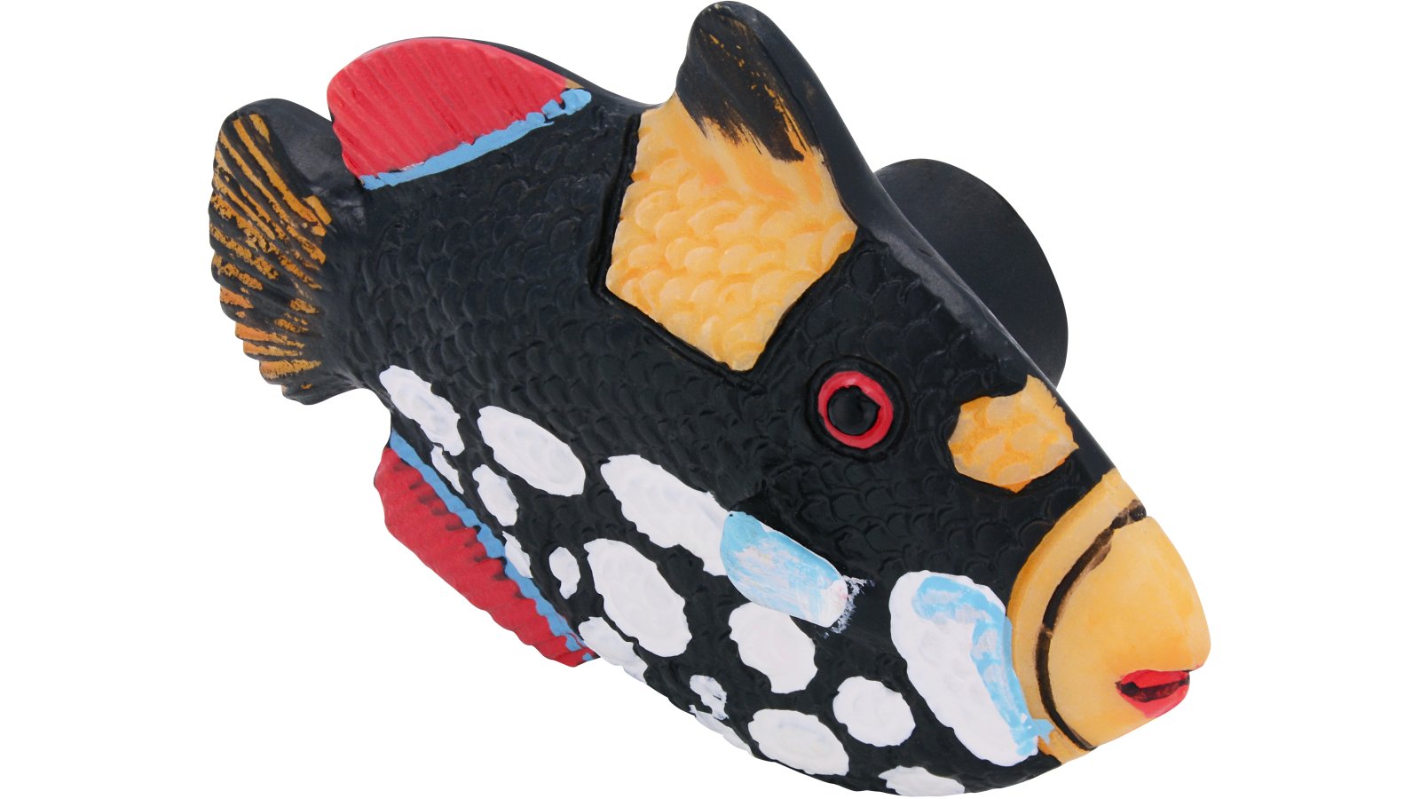 Knopf Jever Kunststoff bunt - 60 mm lang  vor weißem Hintergrund