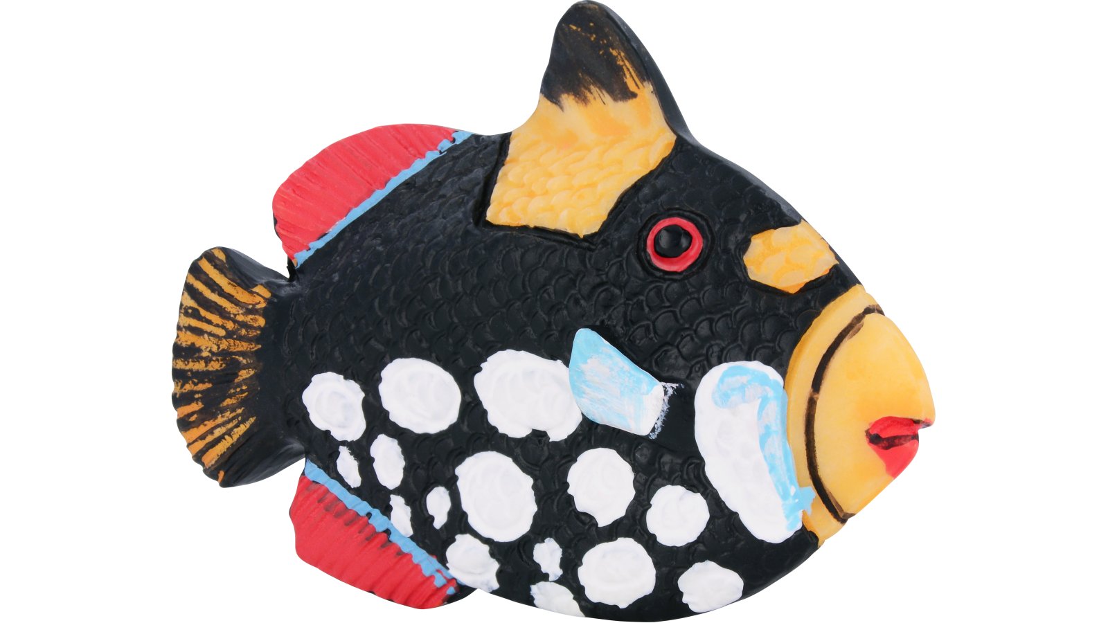 Knopf Jever Kunststoff bunt - 60 mm lang  vor weißem Hintergrund