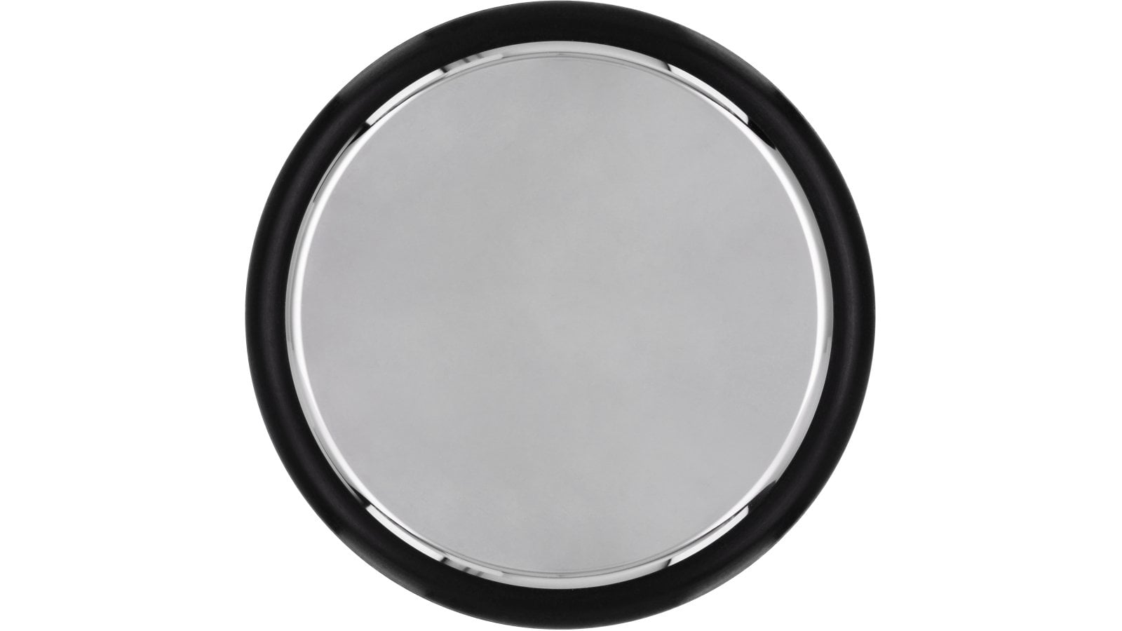 Moebelknopf-Kaufering-chrom-schwarz-Kunststoff-laenge-43-781996-front Knopf Kaufering Kunststoff chrom glänzend schwarz - 43 mm lang vor weißem Hintergrund