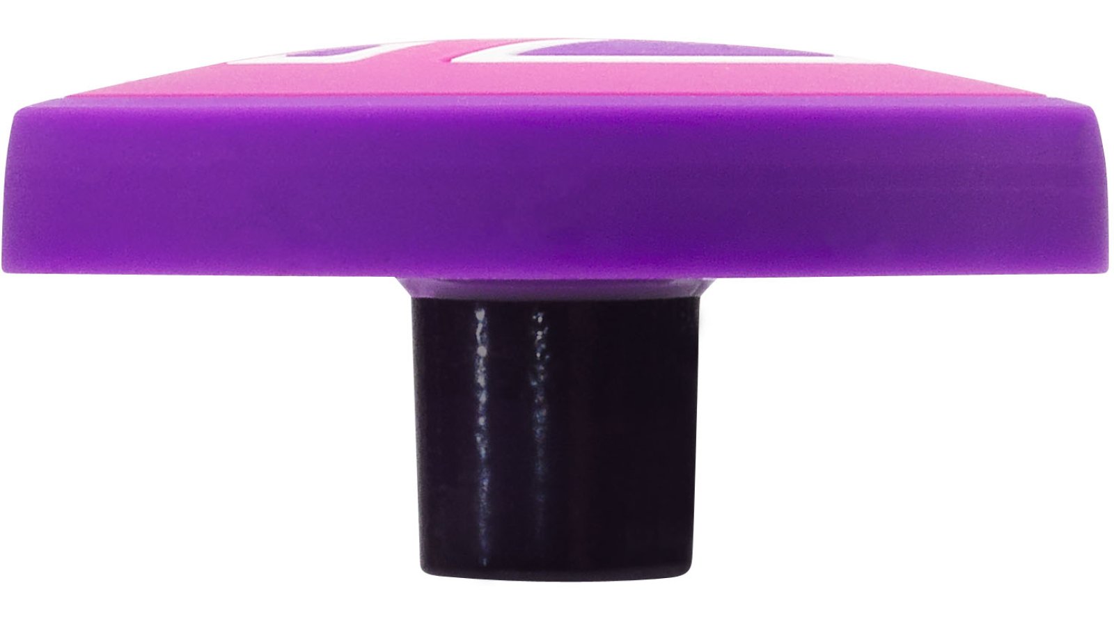 Knopf Kirchlinteln Softmaterial - Metallfuß lila-pink - 50 mm lang  vor weißem Hintergrund