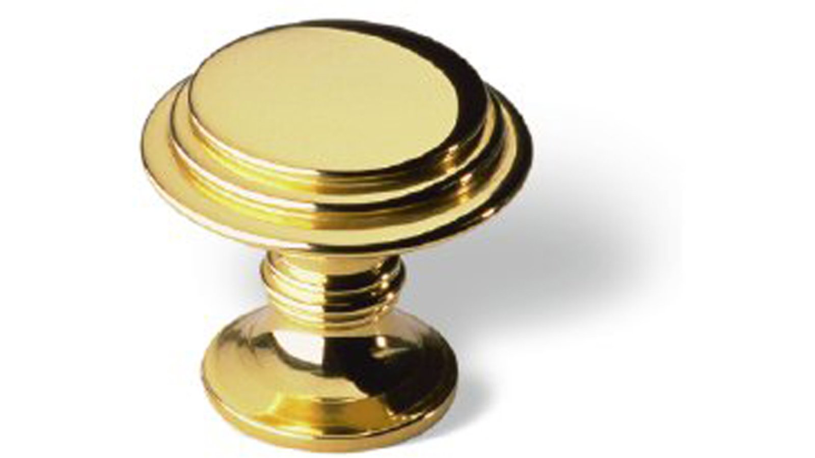 Moebelknopf-Kleve-messing-Messing-laenge-25-271286 Knopf Kleve Messing massiv - messing poliert - 25 mm lang vor weißem Hintergrund