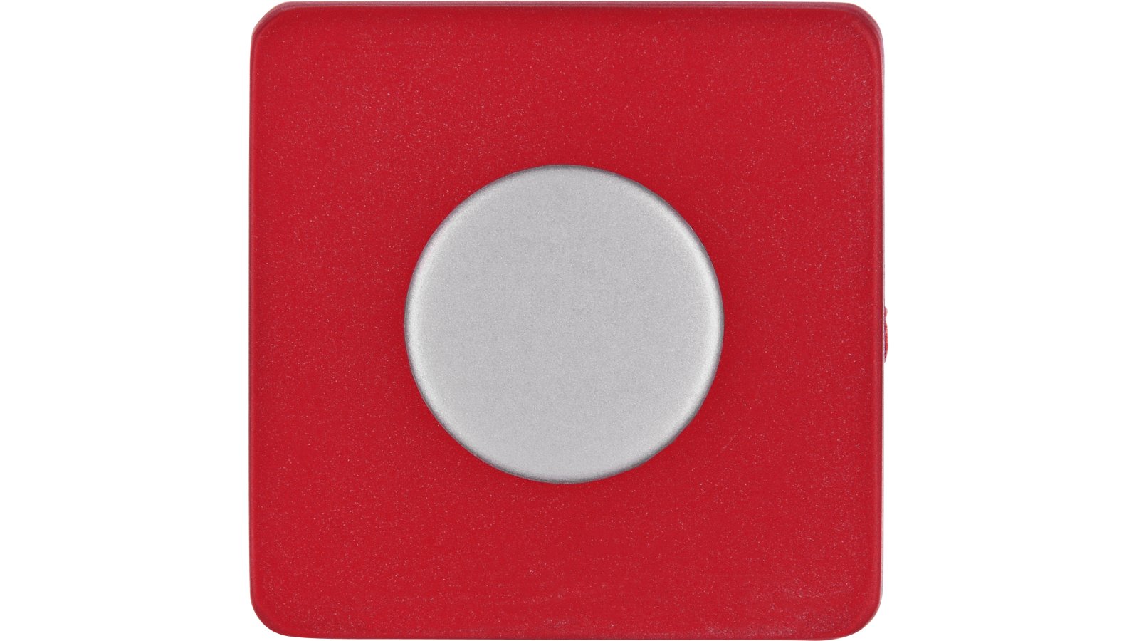 Knopf Köngen Kunststoff glaseffekt rot metallisiert weißaluminium - 30 mm lang  vor weißem Hintergrund