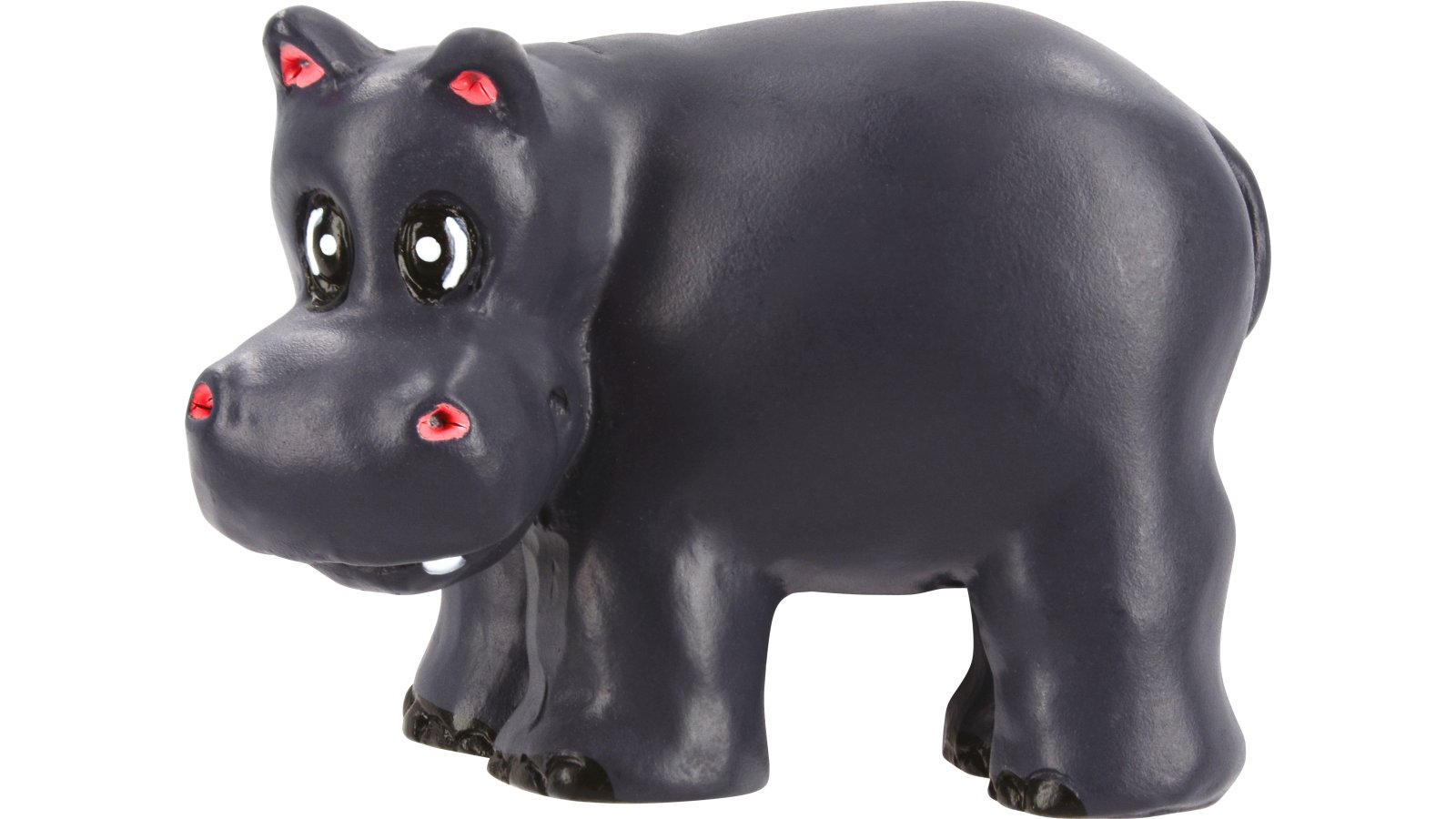 Knopf Lich Kunststoff nilpferd - 37 mm lang  vor weißem Hintergrund