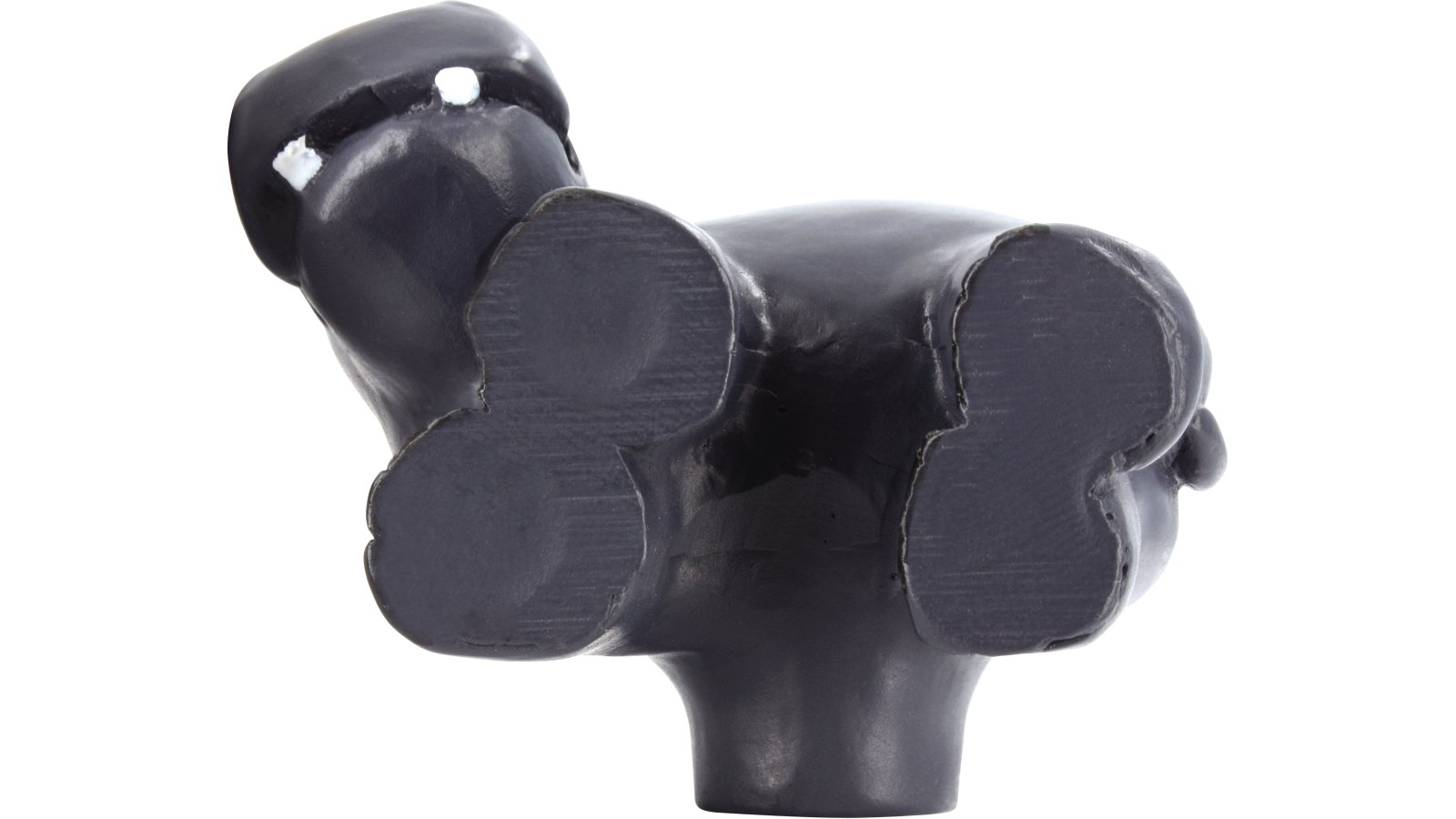 Knopf Lich Kunststoff nilpferd - 37 mm lang  vor weißem Hintergrund